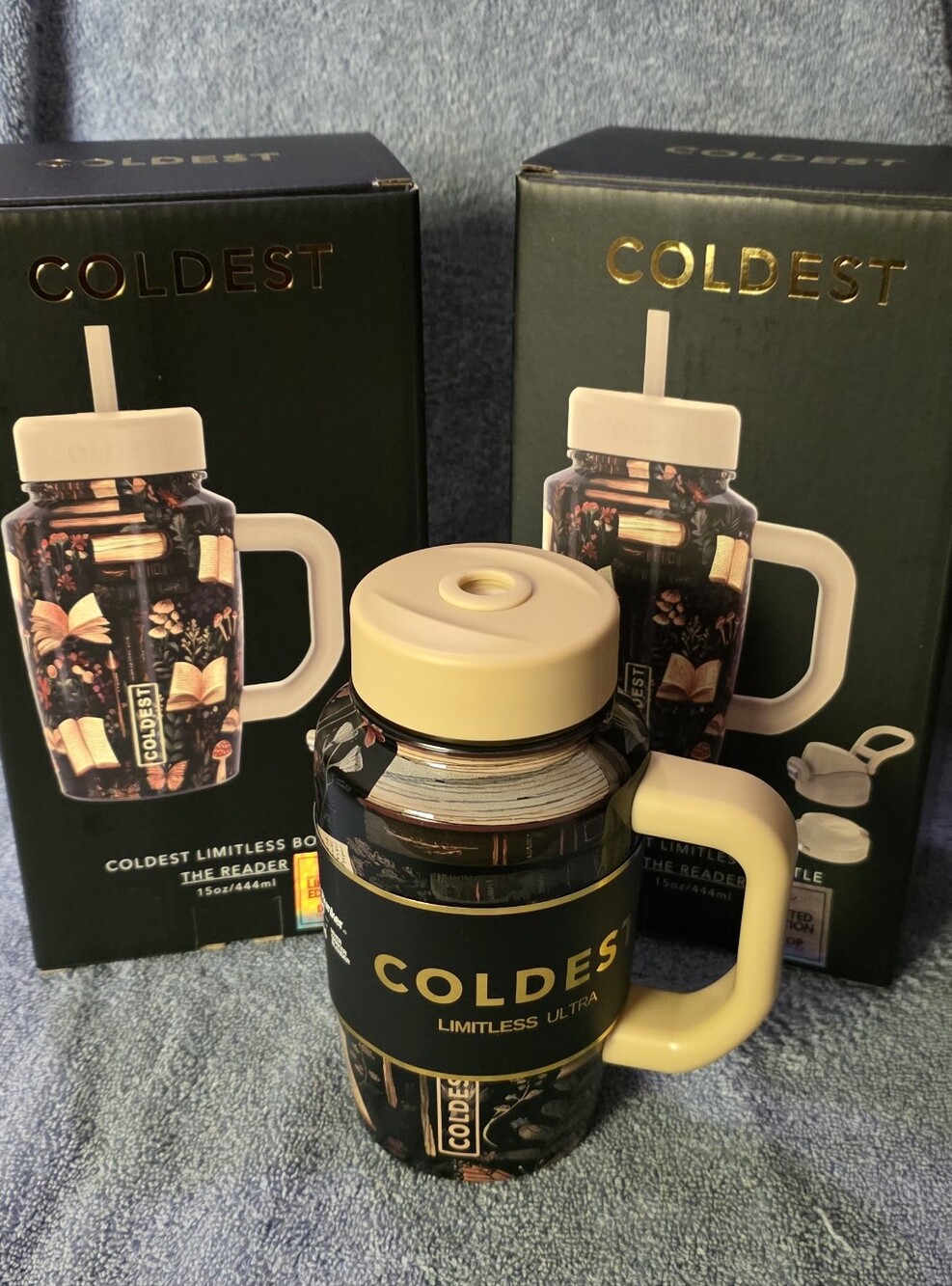 Coldest Limitless Ultra The Reader 15oz Insulated Water Bottle - Yellow